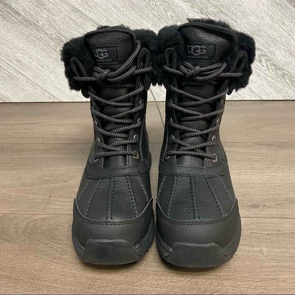 UGG | Adirondack III Snow Leopard Boots Black NEW - Picture 7 of 13